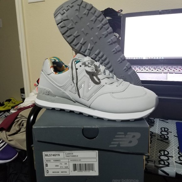 New Balance 574 Sneaker ML574GYX Silver Grey z 8 - Picture 5 of 7
